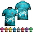 thumbnail image 2 of Personalized Name Bowling Jersey 3D, Custom Bowling Shirts for Team, Bowling Shirt Unisex for Men & Women (Red, 2XL), 2 of 7