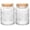 24oz, 2 Pack, variant on Vintage Glass Jar, 24oz Food Storage Containers Clear Mason Jars With Airtight Lid for Kitchen Counter,Coffee, Tea, Sugar, Candy, 2 Pack