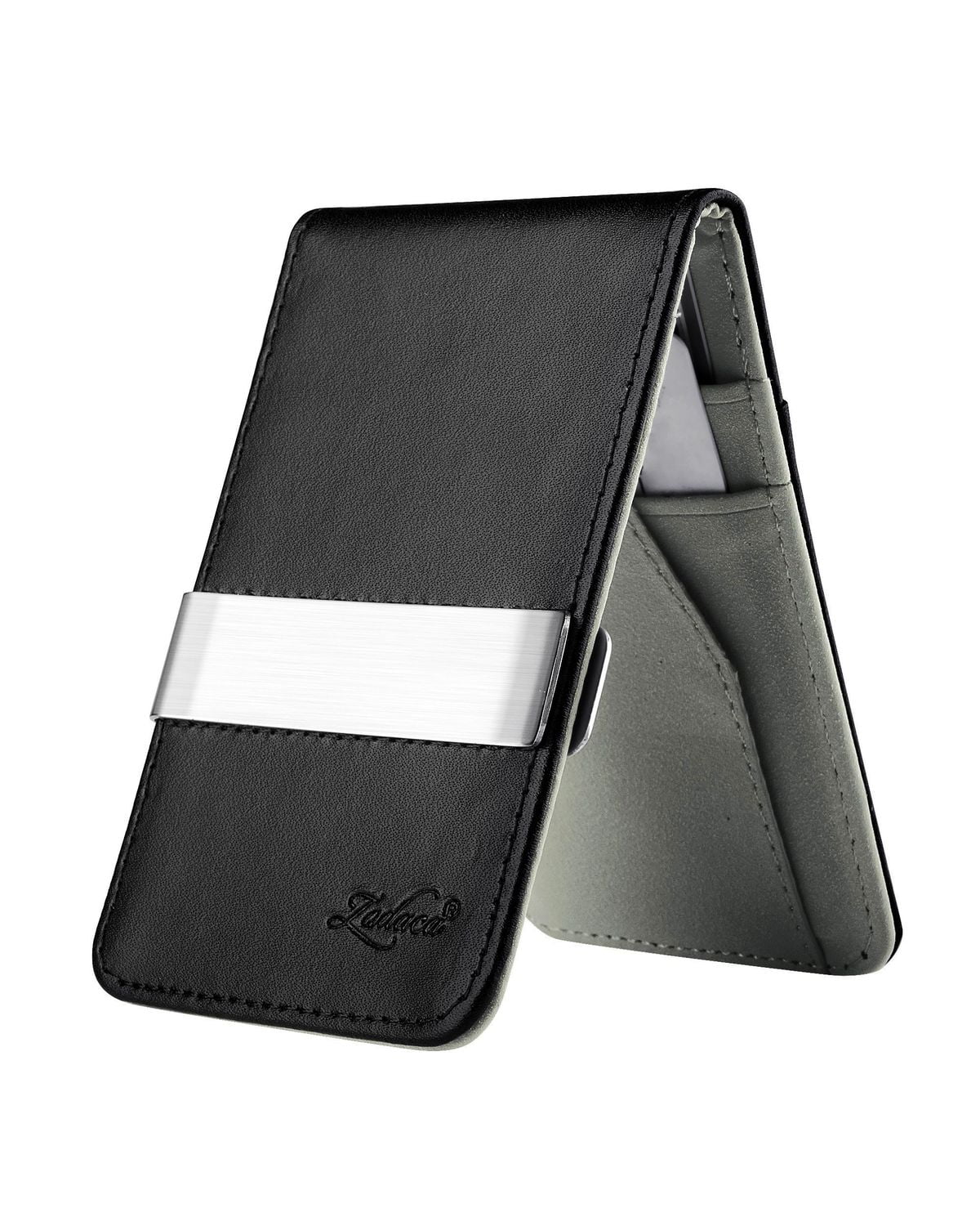 Men/'s Pocket Slim Stainless Steel Cash Money Clip Credit Card Wallet Holder New