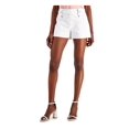 thumbnail image 3 of INC Womens White Stretch Darted Pocketed Bengaline Grommet Belt Loops High Waist Shorts 18, 3 of 3