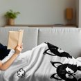 thumbnail image 3 of Black and White Soft Flannel Fleece Throw Blanket, 3 Kittens with Clouds over Their Heads Small Thoughts Art, Cozy Plush for Indoor and Outdoor Use, 50" x 70", Black and White, by Ambesonne, 3 of 5