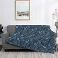 thumbnail image 2 of Yiaed Winter Blue Forest Deer Print Blanket Throw Blanket Soft Cozy Flannel Blanket for Home Bed Sofa Couch Chair-40"x30", 2 of 6
