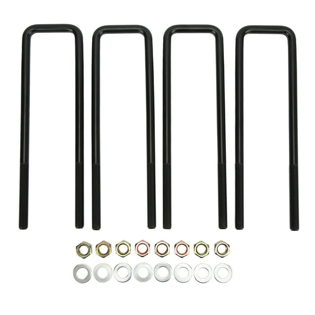 Suspension U Bolts,12in Rear Axle U Square Bend U Bolts Flat Top U Bolts User-Friendly Design