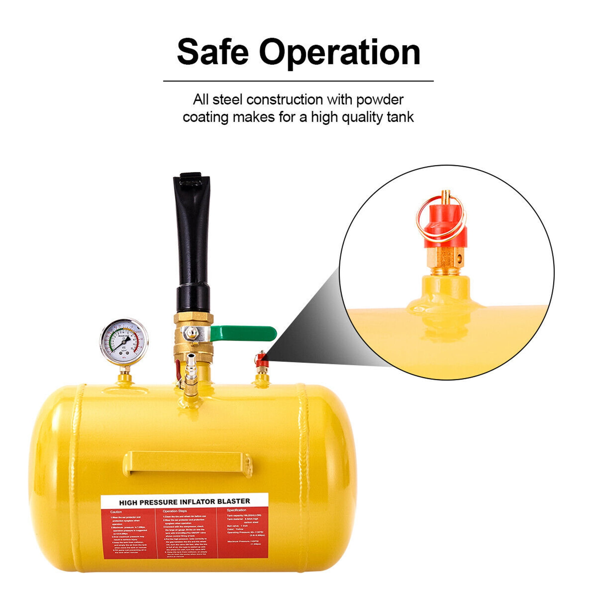 Gymax Fashion 5 Gallon Compact Air Tire Bead Seater Blaster Tool