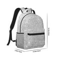 thumbnail image 2 of Yiaed Silver Glitter Print School Backpack College Backpack Daypacks for Students High School Spacious and Durable Daypack for Work and Travel-One Size, 2 of 6