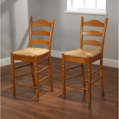 Ladder Back Rush Seat Counter Stools 24 Set Of 2 Multiple Ladder Back Rush Seat Counter Stools 24 Set Of 2 Multiple Colors