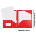 thumbnail image 3 of Two-Pocket File Folder with Inner Flap, Double Pocket Document Organizer Folder, Organizer Solution for Work Office Presentations (Red, 9.5''x12''), 3 of 6