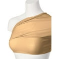thumbnail image 6 of MixMatchy Women's Solid Casual Summer Side Shirring Scrunched Double Layered Tube Top, 6 of 6