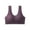 Purple, variant on Women's Backless Seamless Wireless Push-Up Bra, Soft Comfortable Support, Nylon Mesh Splicing, Everyday Fashion Lingerie, Attractive Hollow-Out Design