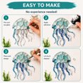 thumbnail image 3 of Clearance！DIY Sea Glass Mosaic Art Kit, Sea Glass Art Kit, Coastal Home Decor & Creative Handmade Gift，Jellyfish, 3 of 8