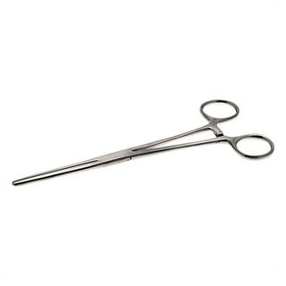 Ultimate Hemostat 6 PC Set Stainless Steel Locking Forceps Ideal for Hobby, Electronics, Fishing and Taxidermy, Serrated Ends, Stainless Steel