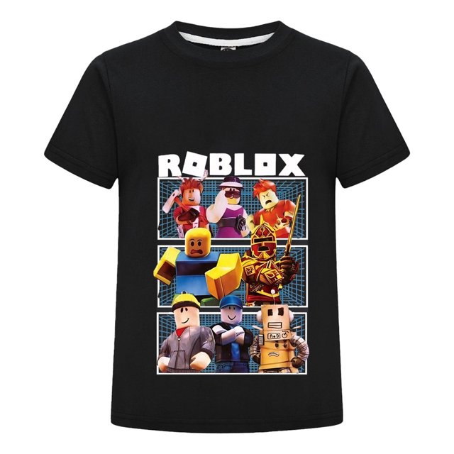 Camiseta Roblox Estilo Gamer para Niño, Playera Infantil con Personajes, Ropa Cómoda de Algodón, Ideal para Verano