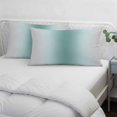thumbnail image 3 of Teal Grey Ombre Pillow Covers, Linen Long Throw Pillow Case, Farmhouse Gradient Minimalist Holiday Pillow Protector Decorative Cushion Cover for Living Room/Bedroom 12" x 20", 3 of 8