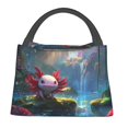 thumbnail image 1 of Easygdp Pond Cute Axolotl Bolsa de Almuerzo Insulada Reutilizable, Bolsa de Mano y Bandolera para Oficina, Trabajo, Viajes, 1 of 6