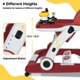 thumbnail image 4 of AILEEKISS Musical Baby Walker with Wheels, Toddler Activity Music Bouncer Walker, Red, 4 of 10