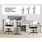 BestOffice Tall Drafting Office Chair, Lumbar Support, Adjustable Arms, Swivel Rolling for Adults(White)