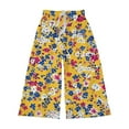 thumbnail image 4 of TIREOW Girls Wide Leg Pants Cute Print Elastic High Waist Drawstring Baggy Casual Pants Fashionable Breathable Lightweight Pants, 4 of 4