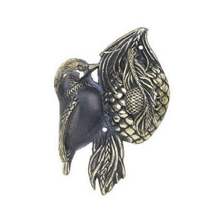 - Whitehall Prod 20154 Verdi Green Brass Chickadee Door Knocker