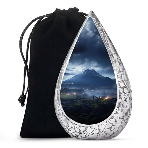 JAGSHASHI Mountain - Urn Adult Human Ashes - Large Urn - Burial Urn For Human Ashes - Memorial Urn - Decorative Urns For Ashes - Cremation Urns For Human Ashes - 10 Inch - Large
