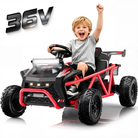 36V Ride on Car for Big Kids Aged 6 , SHINPT Electric Ride on Car with 2x250W Motor, Powered Ride on Toys with Rear Wheel Spring Suspension, Bluetooth, Music, Kids Electric Vehicle for Gift