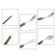 thumbnail image 4 of Dilwe Juego de Cubiertos, Juego de Cubiertos Plegable de Acero Inoxidable Tenedor Cuchara Cuchillo para Acampar al Aire Libre Senderismo Picnic Khall TJA01833, 4 of 6