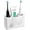 Gravel White, variant on Toothbrush Holder, 3 Slots Electric Toothbrush and Toothpaste Holder, Resin Bathroom Countertop Storage Bathroom Accessories Toothbrush Stand for Vanity Counter Organizer Caddy