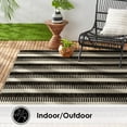 thumbnail image 6 of Nicole Miller New York Patio Country Charlotte Modern Striped Indoor/Outdoor Area Rug, Black/Grey, 5'2"x7'2", 6 of 9
