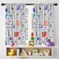 thumbnail image 5 of Blackout Kids Curtains,Math Equations Geometric Shapes White Pattern Childrens Insulated Curtains Set Of 2,Bedroom Essentials,Toddler Room Decor 42"x54", 5 of 5