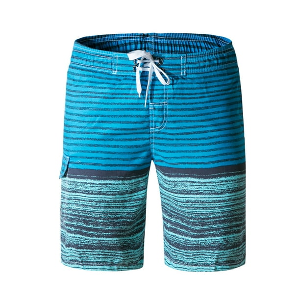 Puntoco Pantalones Cortos De Playa Para Hombre Con Bolsillos Con Cordón Y Estampado Del Día De La Independencia Blanco M, Pantalones Cortos Hombre