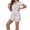 White, variant on Enjoytime Pajamas for Women Set Summer Casual Print Lace Matching Sleepwear V-Neck Short Sleeve Shirts Shorts 2 Piece Loungewear Sets