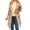 Khaki, variant on Trench Coat for Women - Double-Breasted Long Winter Faux Wool Coat Camel Color L