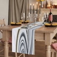 thumbnail image 2 of Table Runners 72 Inches Long Dress Scarves, White Grey Marble Farmhouse Kitchen Table Runner, Coffee Tablerunners, Modern Abstract Art Ink Painting 18x72 Inch, 2 of 9