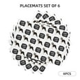 thumbnail image 3 of Placemats Set of 4 / 6, boston terrier dog woof white Placemats for Dining Table Indoor/Outdoors Heat Resistant Washable Placemats 18" x 12", 3 of 8