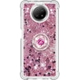 thumbnail image 2 of for Xiaomi Redmi Note 9 5G Case, Creativity Clear Quicksand Glitter Flowing Liquid Floating Soft TPU Case w/Stand Bling Diamond Sparkle Phone Cover for Xiaomi Redmi Note 9 5G  Rose Gold, 2 of 14