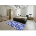 thumbnail image 5 of Ahgly Company Machine Washable Indoor Square Transitional Jeans Blue Area Rugs, 7' Square, 5 of 7