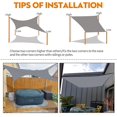 thumbnail image 4 of Toldo rectangular de 3 x 4 m, resistente al agua, al viento, con protección UV del 95 % para patio, jardín al aire libre, color gris, 4 of 5