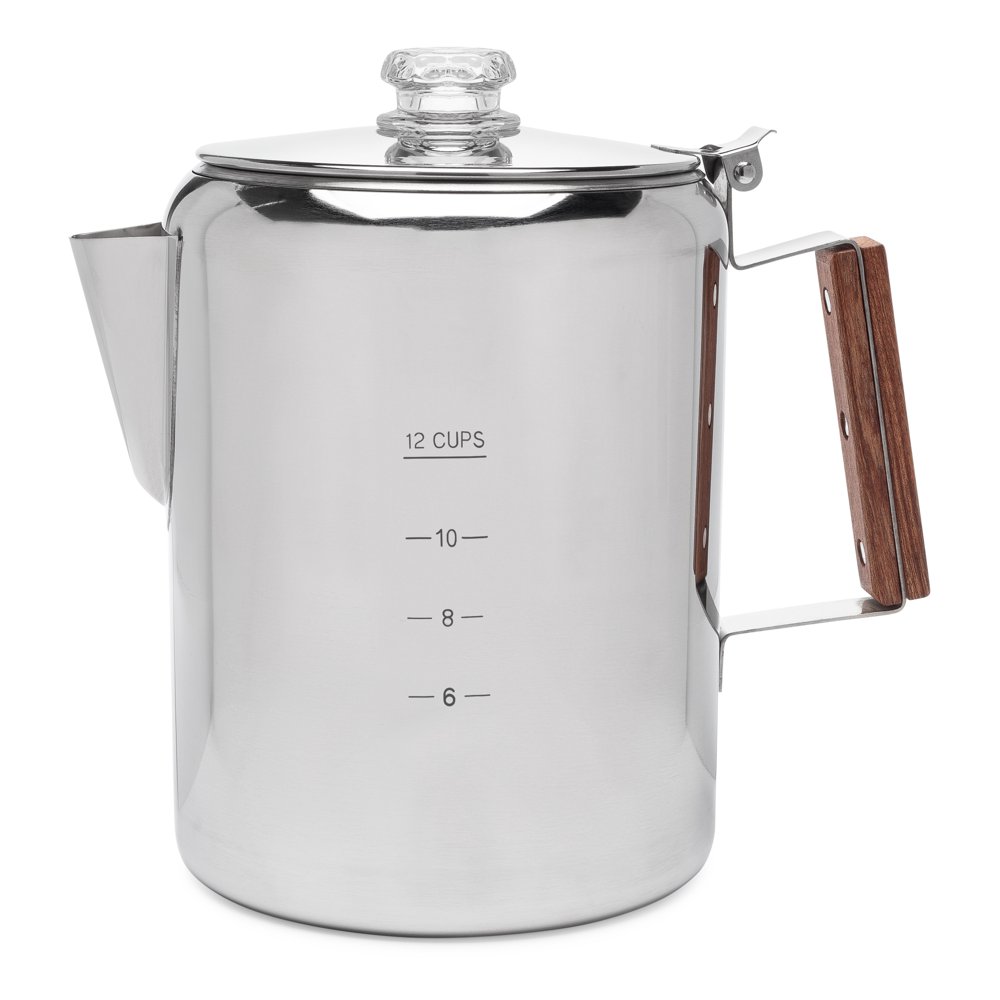 COLETTI Bozeman Stainless Steel Stovetop and Camping Coffee Percolator