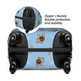 thumbnail image 4 of Daiia Brown French Bulldog Luggage Cover, Thickened Washable Travel Luggage Covers, Elastic Unique Baggage Covers for 18-20 inch Luggage-Large, 4 of 9