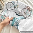 thumbnail image 4 of Full Size Fitted Sheet Set - Bicycles 3 Piece Bedding Sets 16" Deep Pocket Fitted Sheet with 2 Pillowcases White Vintage Vehicle Modern Abstract Art Brushed Microfiber Hotel Luxury Bed Sheets, 4 of 9