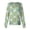 Light Green #051, variant on Easter Scrub Jackets for Woman Bunny and Eggs Printed Long Sleeve Workwear Crew Neck Stretchy Scrubs with Pocket Dark Green XL