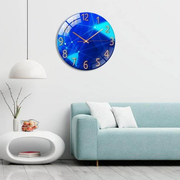 Reloj de pared silencioso Perfecl con paisaje de geometría
