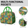 thumbnail image 6 of Womens Green Cartoon Dinosaurs Jungle Flowers Pattern Lunch Box for Work,Insulated Lunch Bag for Women,Loncheras Para Mujer,Leakproof Adult Lunch Bag for Work,Beach,Travel,Picnic,Camping, 6 of 7