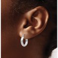 thumbnail image 4 of 14K White Gold Hoop Earrings (19 X 4) Made In Indonesia tf573, 4 of 6