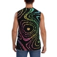 thumbnail image 4 of Fotbe Rainbow Glitter Men's Camiseta sin Mangas Estampada para Hombres, Playera Casual para Gimnasio, Entrenamiento, Playa-3X-Large, 4 of 7