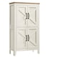 thumbnail image 2 of VASAGLE LIRY Collection - Farmhouse Storage Cabinet, Bathroom Floor Cabinet with Barn Doors, Freestanding Kitchen Pantry, Adjustable Shelves, for Dining Room, Living Room, Rustic White, 2 of 7