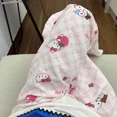 thumbnail image 2 of Pantalones largos de mariposa a cuadros de verano para mujer, pantalones finos para el hogar, pantalones holgados informales de cintura alta con tubo recto para dormir, 2 of 5