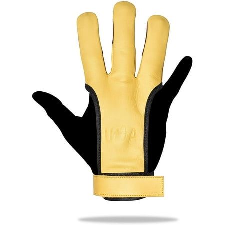 

UNIVERSE ARCHERY Leather Archery Glove | Handmade Shooting Hunting Three Finger Gloves | Recurve Bow Archery Cow Hide Leather Gloves | Excellent Fitting