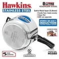 thumbnail image 3 of Hawkins Stainless Steel 8.0 Litre Pressure Cooker, 3 of 3