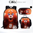 thumbnail image 2 of Cilks Turning Red Student Schoolbag Anime Paquete De Tres Piezas Estuche Para Lápices Mochila Bolsa Escolar CS3193, 2 of 4