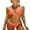 Orange, variant on Sociala High Cut Bikini Sets for Womens Triangle Bikini Tops Halter Two Piece Bath Suit